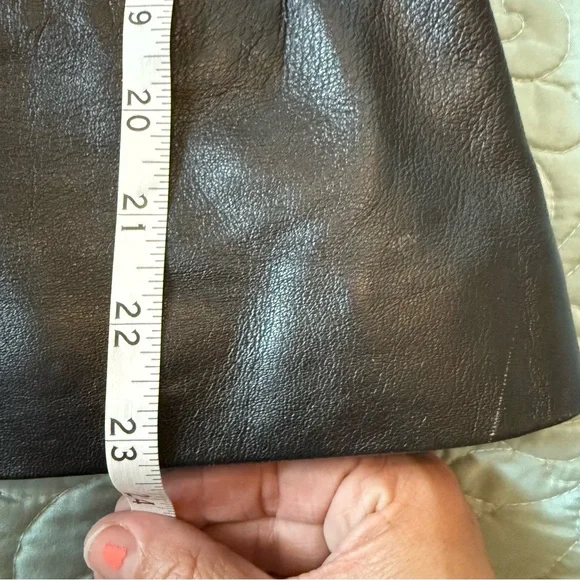 Vintage Margaret Godfrey Black Leather Sleeveless Jacket Vest Size 8 Women - Picture 9 of 10